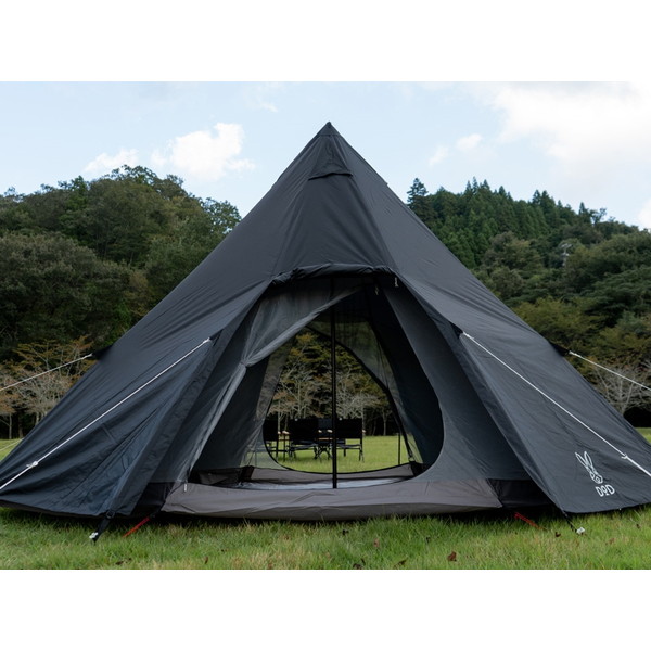 DODワンポールテント(L) BLACK セット品 お買い得品 DODワンポール