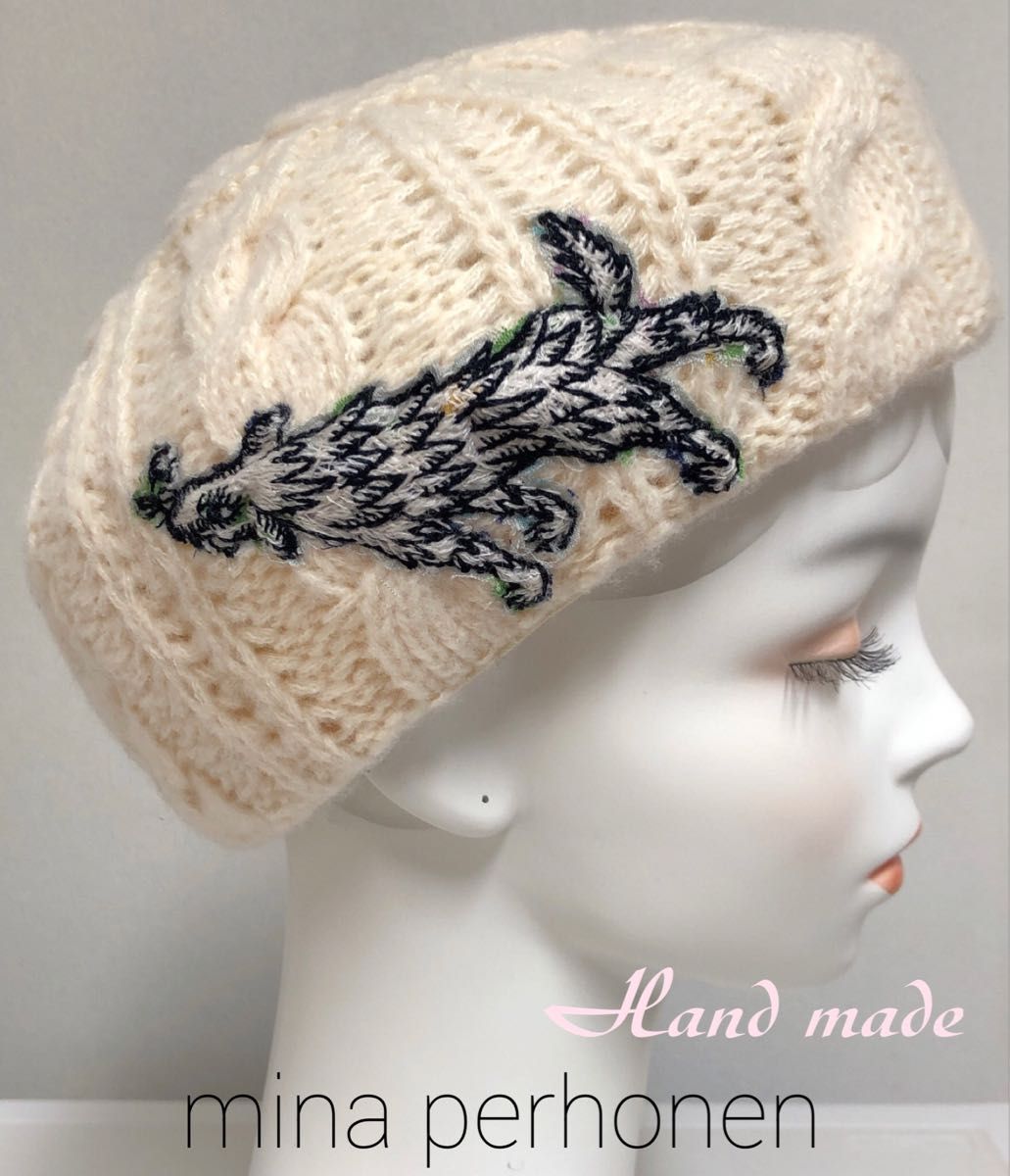 美品 mina perhonen wolf&flower ニットキャップ 【公式通販】