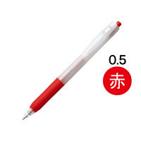 アスクル ノック式ゲルインクボールペン 0.5mm 赤 30本 AJJ15-R