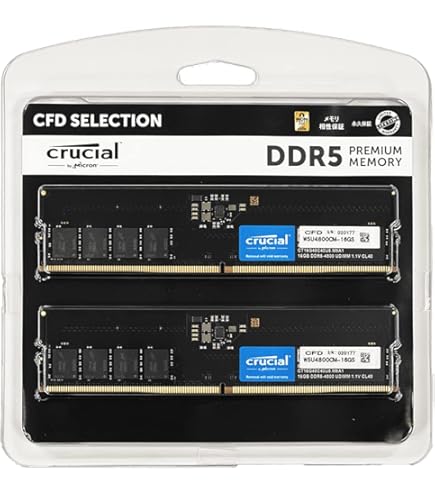 Amazon.co.jp: crucial デスクトップ用増設メモリ 16GB(16GBx1枚)DDR5