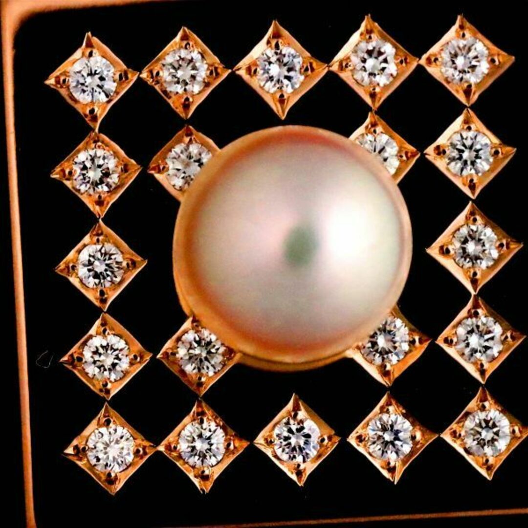 タサキ TASAKI アコヤ真珠 7.9mm ダイヤ 0.33ct ブローチ 兼
