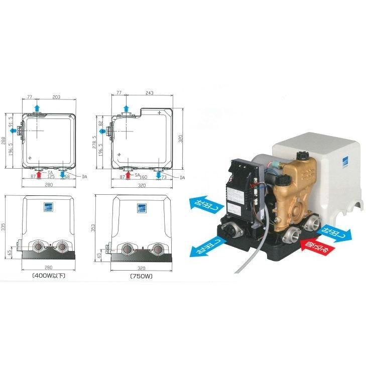 エバラ 井戸ポンプ 家庭用 給水ポンプ フレッシャーミニ 25HPE0.25S