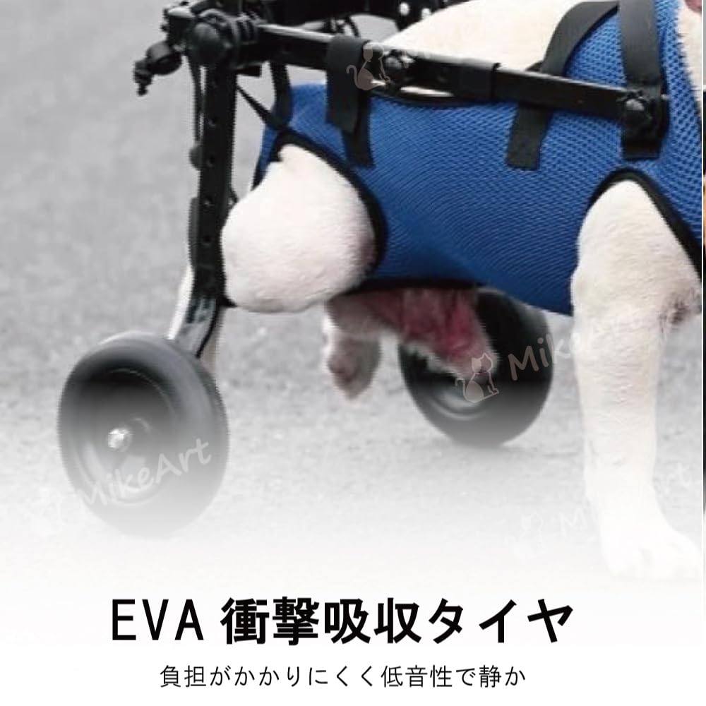 MikeArt 犬用車椅子 Sサイズブラック
