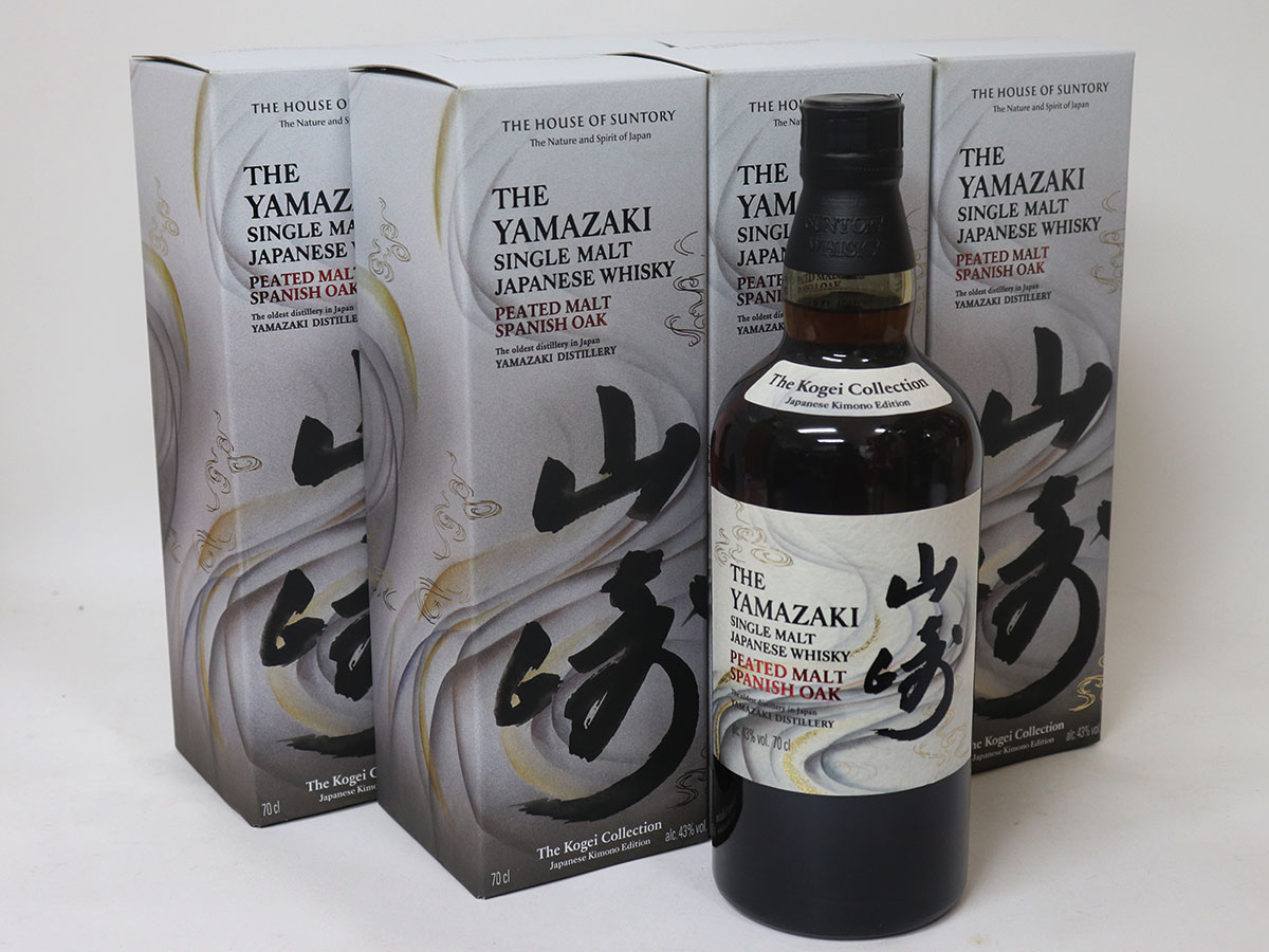 □未開栓 サントリー 山崎12年 ピュアモルト ウィスキー 木箱付き