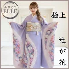 振袖フルセット(8点)・辻ヶ花・辻が花・作家物・落款有り・胴裏正絹
