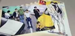 イニシャルD 集合 高橋兄弟 クリアポスター 頭文字D 高橋兄弟 クリア