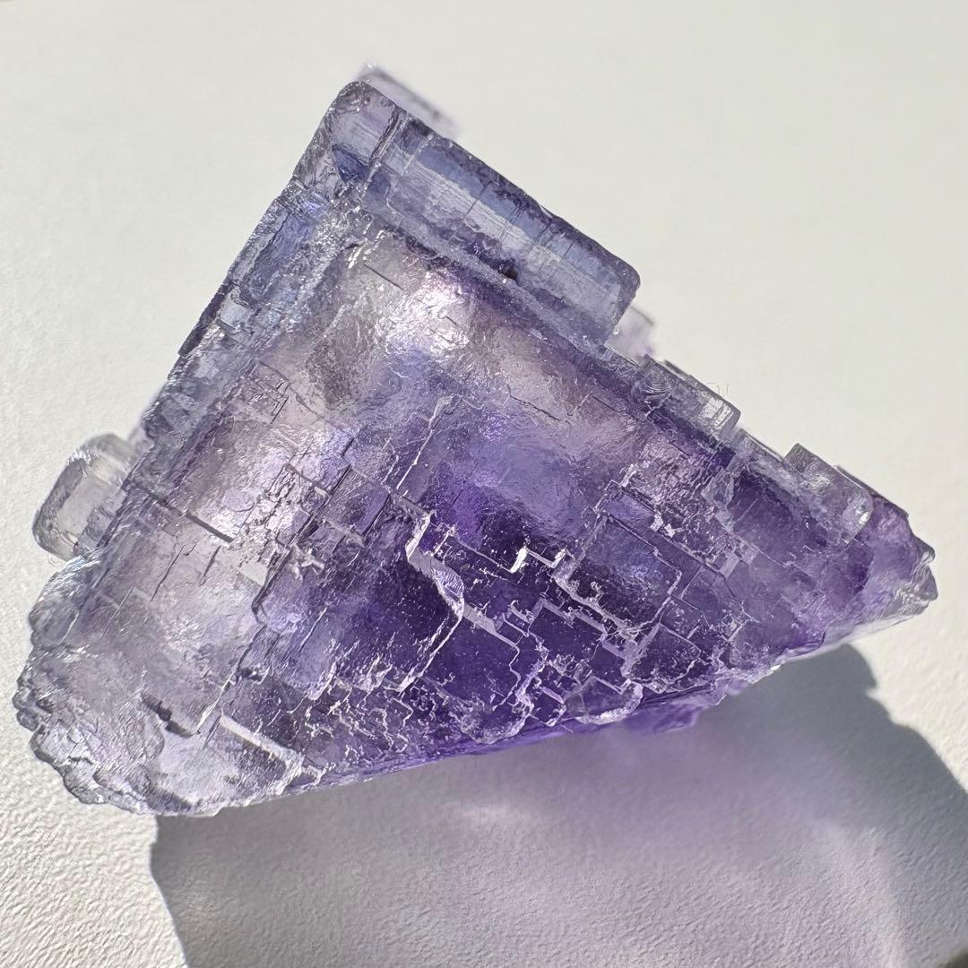 567 中国　新疆ウイグル自治区産　フローライト ウイグル自治区 Akesu産 パープルフローライトの原石 No.4 - cute stone -