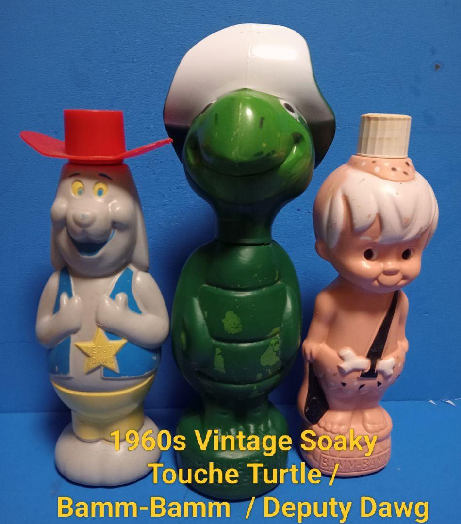 1960s 米国ビンテージsoaky ソーキー ソープボトル×３突貫カメ君、他 1960s 米国ビンテージsoaky ソーキー ソープボトル×3突貫カメ君、他