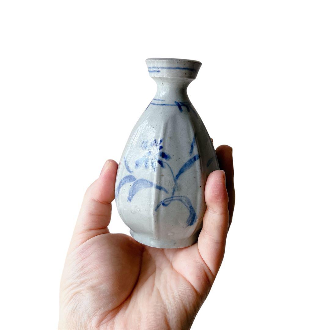 李朝 染付 徳利 染め付け おちょぼ口 おちょこ 一輪挿しにも 染付 李朝 染付 徳利 染め付け おちょぼ口 おちょこ 一輪挿しにも 染付 李朝