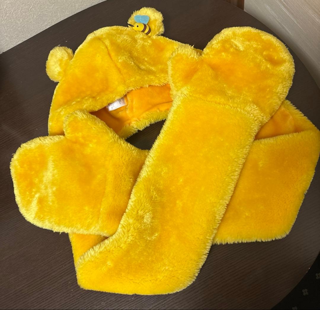 レア　ディズニーリゾート　プーさん　マフラー　ファーキャップ レア ディズニーリゾート プーさん マフラー ファーキャップ - メルカリ