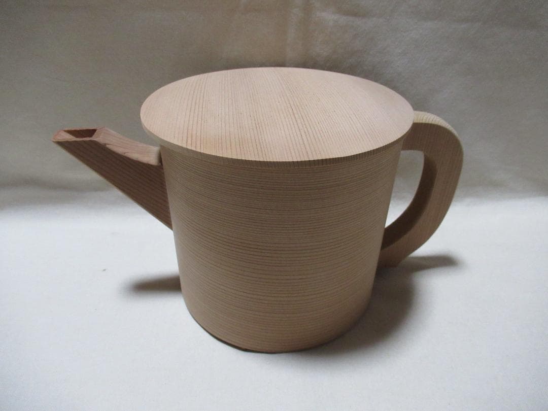 茶道具　曲木水次　紙箱付 茶道具 曲水次 （水注） 曲片口水次 木地 紙箱