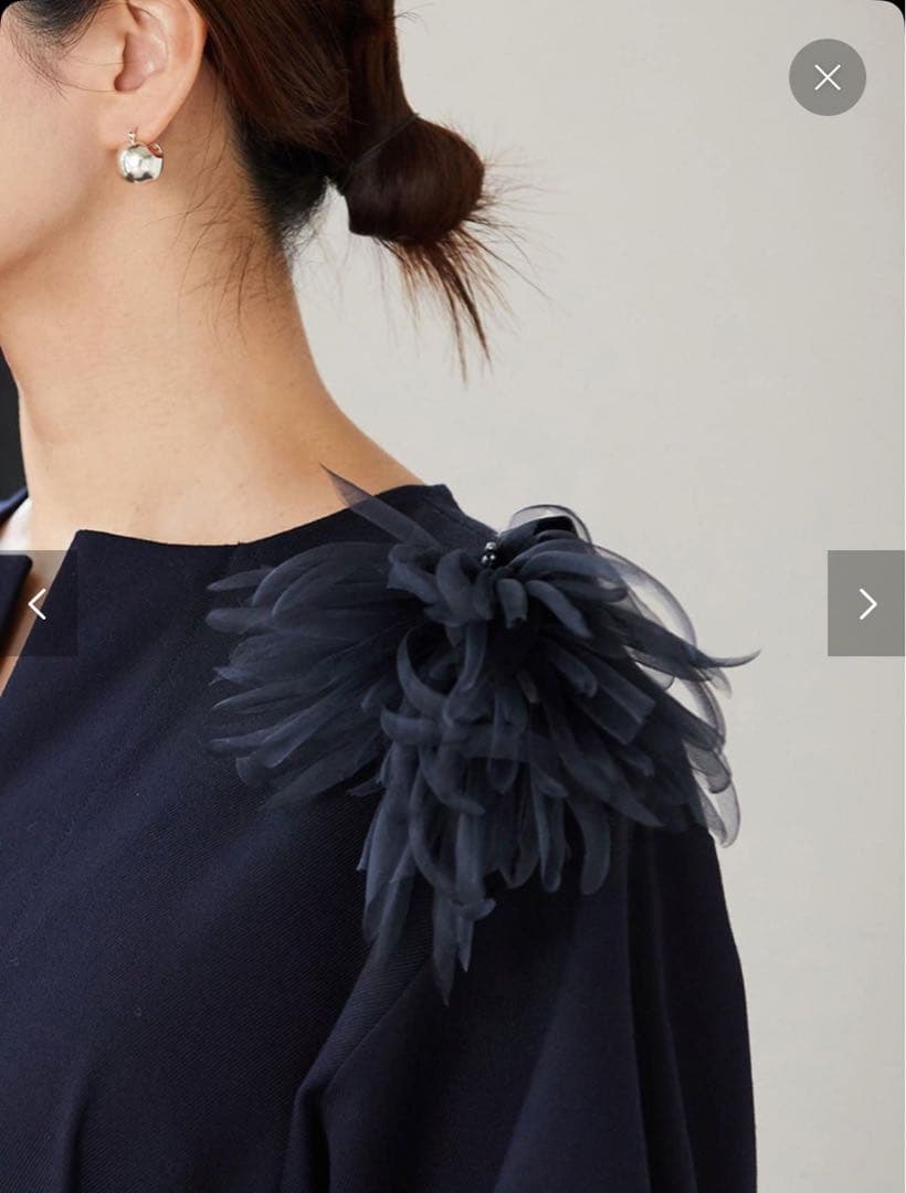 コサージュ VERMEIL ネイビー サテンコサージュ(ネイビー)COR001-NA | OTONA DRESS