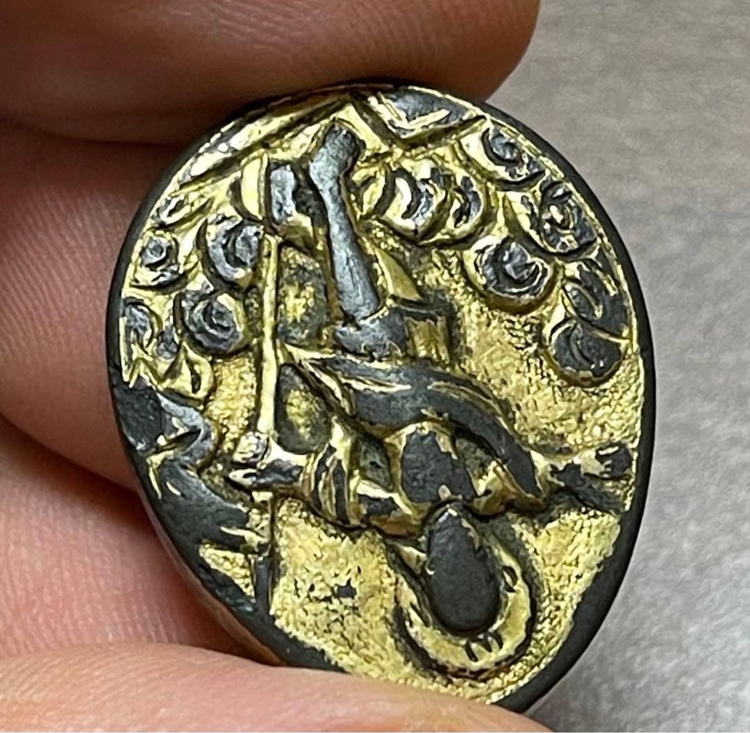 アンティーク　ゴールド　コーティング　ペンダントトップ ロザリービーツ 珍品 アンティークゴールドコーティングペンダントトップ ロザリービーツ 珍品