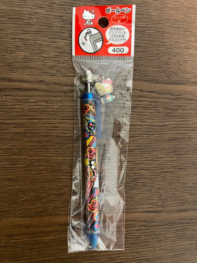 レア♡サンリオ♡キティ アメコミ柄 マスコット付 ボールペン 2002年 ボールペン マスコットミニボールペン ハローキティ カミオジャパン