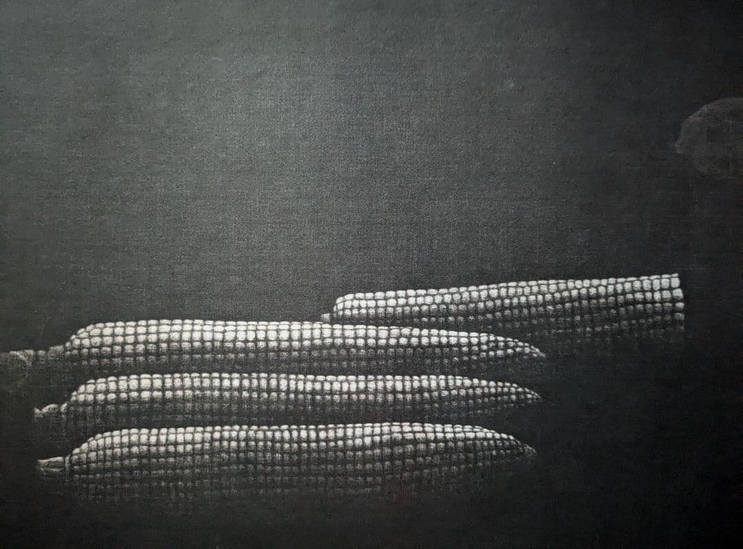 格安i浜口陽三の腐蝕銅版画　“黒”が織りなす静謐な銅版画「トウモロコシ」美品