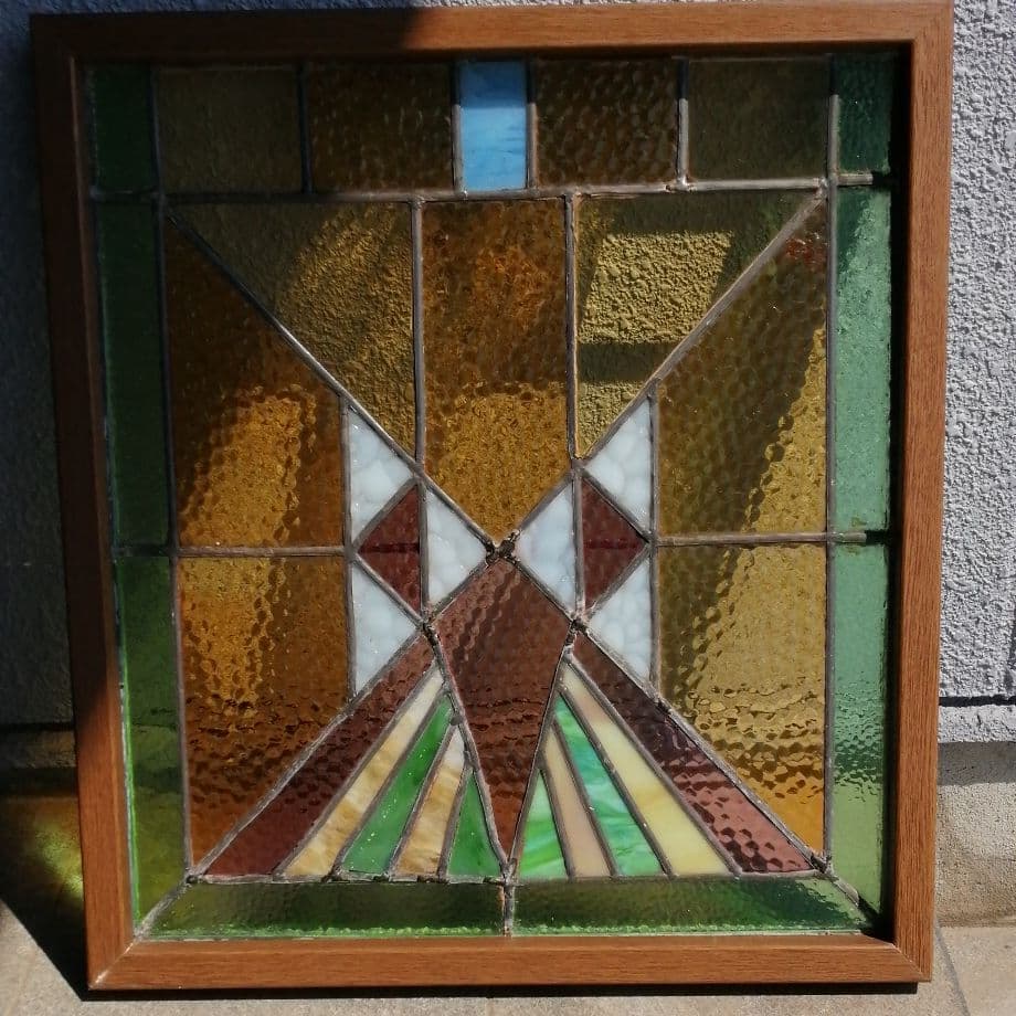 アンティーク　ステンドグラス 豪華なデザインが美しいアンティークガラス、英国アンティークステンド