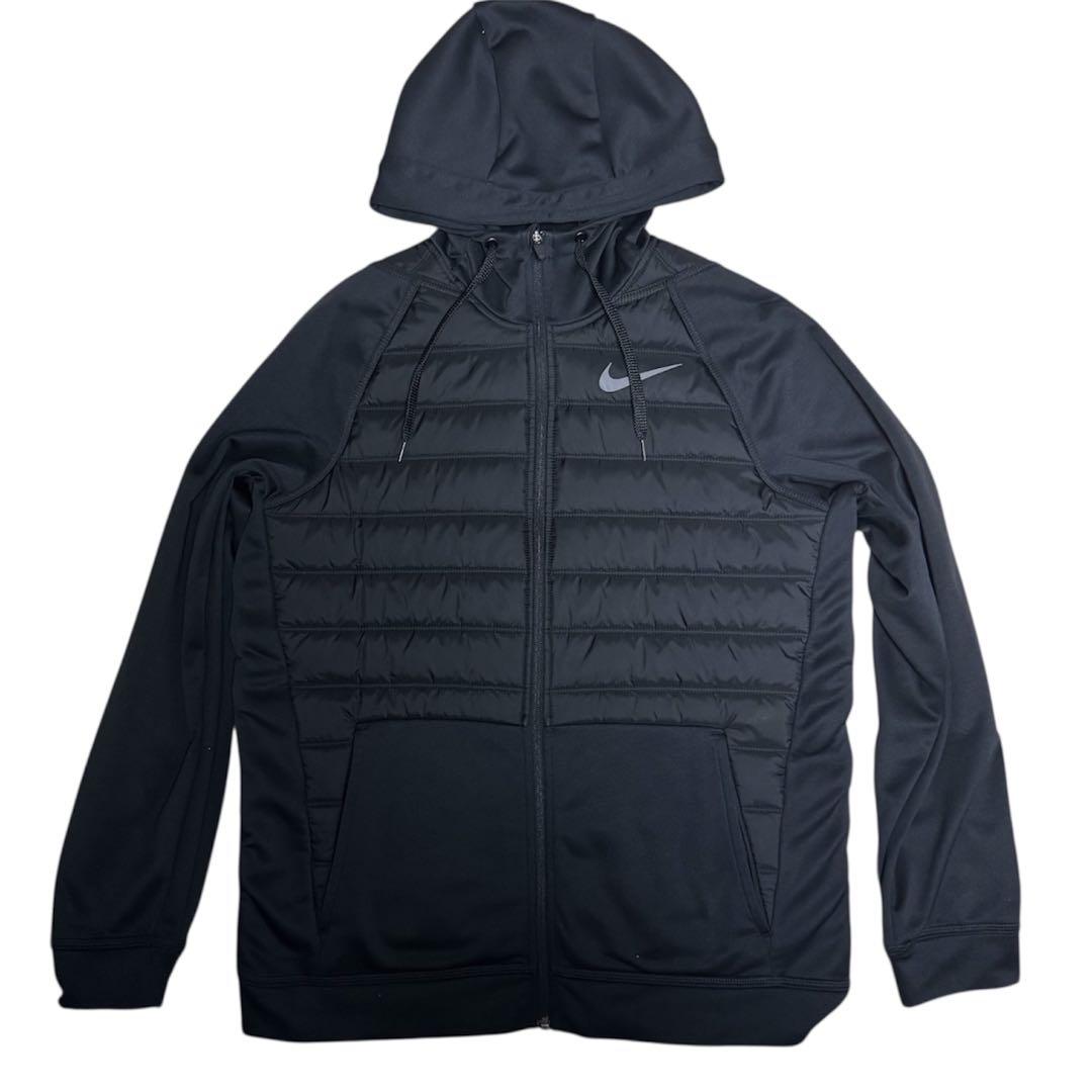 ナイキ M ブラック サーマ フィット フルジップ WNTRZD 中綿ジャケット NIKE（ナイキ） 中綿ジャケット メンズ アウター サーマ レペル パーク