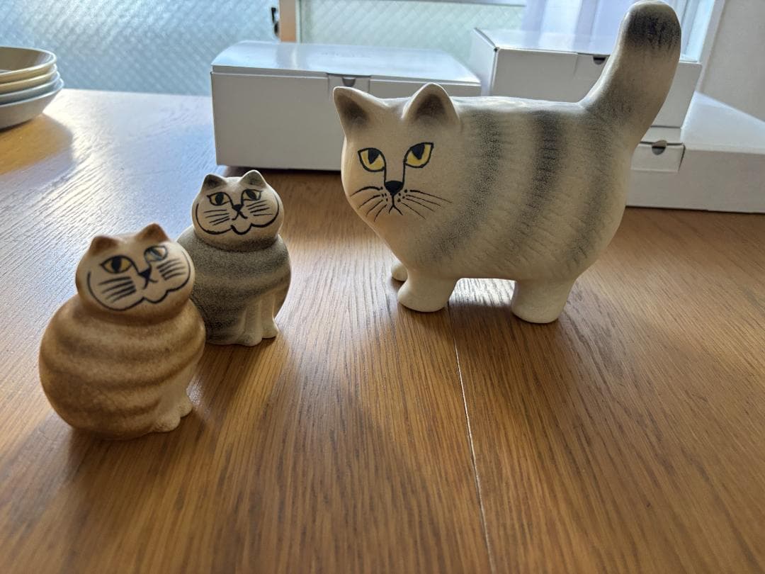 リサ ラーソン Lisa Larson MOAとMIA 3つ一緒に（美品） dショッピング |リサラーソン キャットミア マキシ（大） グレー Mia