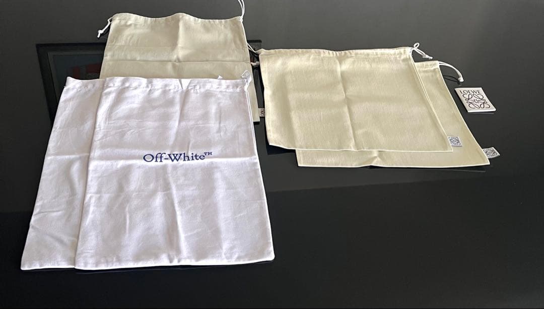 未使用品3枚セットLOEWE ロエベ保存袋巾着 布袋off-white2枚全5枚