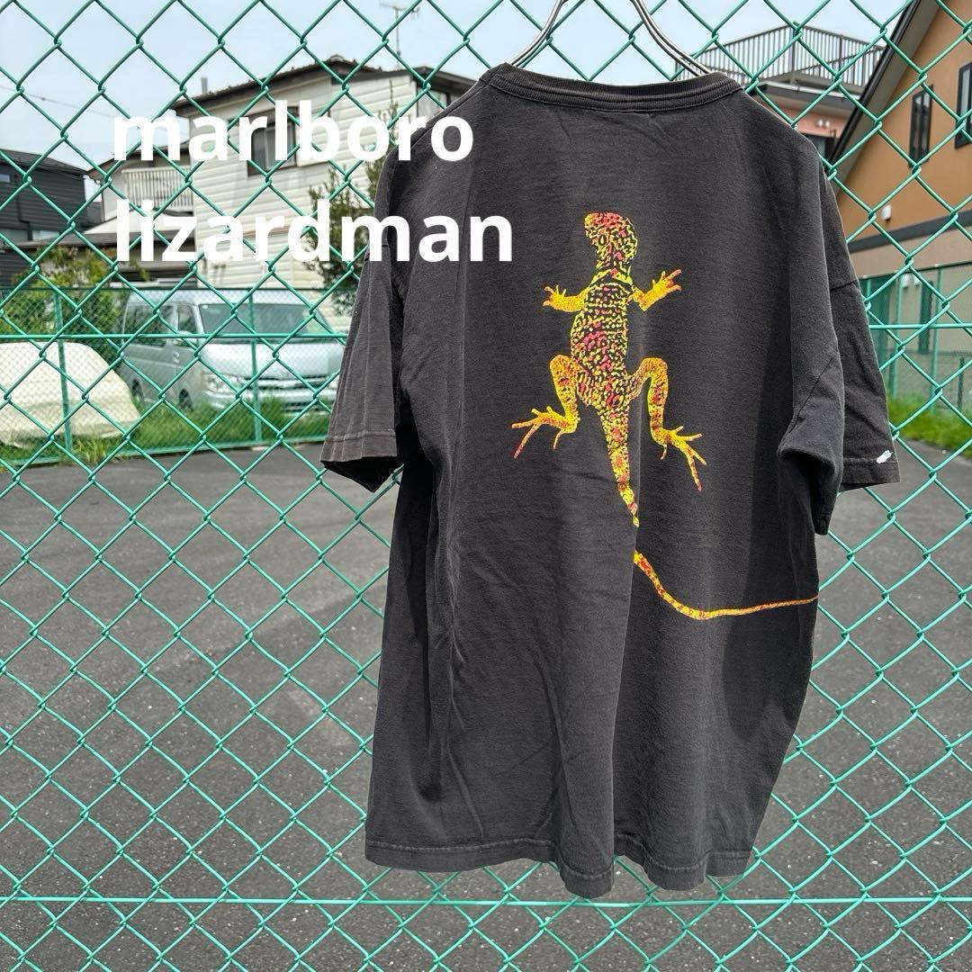 90's marlboro lizard リザードマン マルボロ Tシャツ - メルカリ