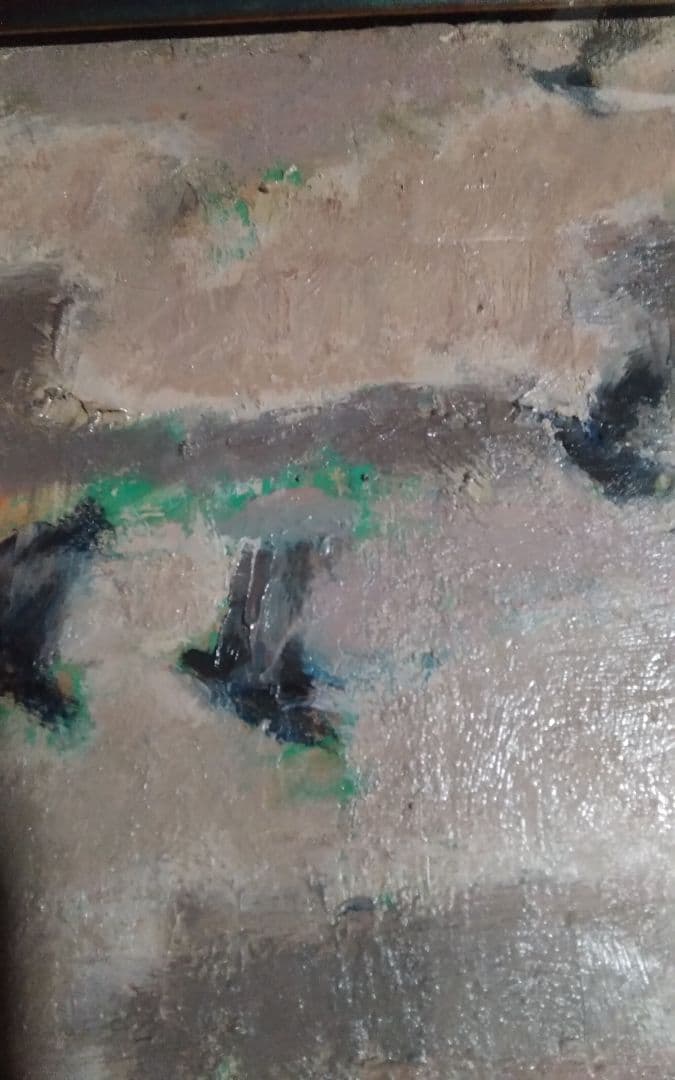 桜田精一　油彩真作F6春雲　巨匠金沢資産家所蔵毎日オークション7万円エスティメイ