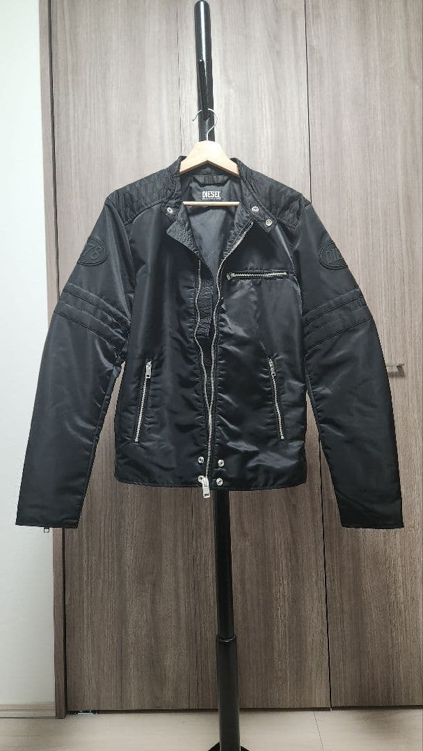DIESEL ナイロンライダースジャケット ブラック L DIESEL ナイロンライダースジャケット ブラック L 楽天市場