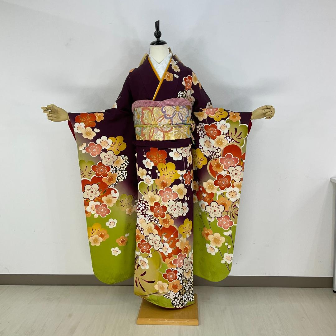 振り袖 フルセット 長襦袢付 成人式 振袖 金彩加工 刺繍入り 金通し