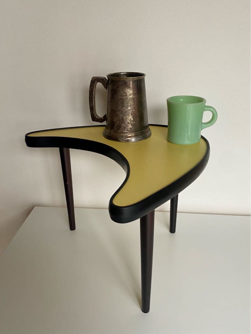 ビンテージ アンティーク 60s 70s サイドテーブル 黄 ミッドセンチュリー アメリカヴィンテージ レーン サイドテーブル ミッドセンチュリー