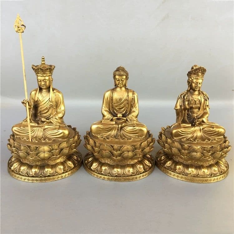 仏教美術 仏像 西方三聖仏像 家内 供養 銅 工芸品 置物 仏教美術 仏像 西方三聖仏像 家内 供養 銅 工芸品 置物 仏教美術 仏像