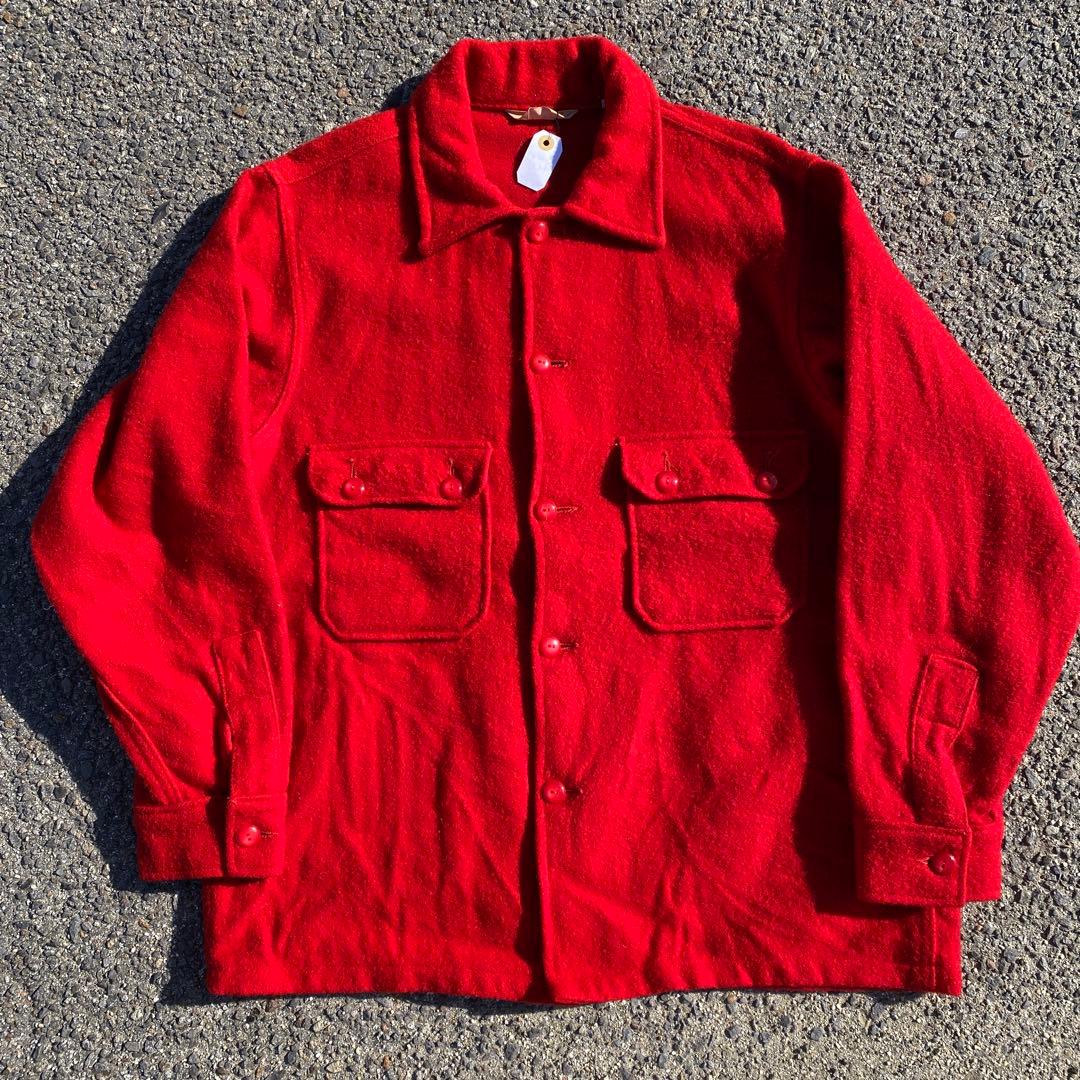 50s ボーイスカウト ウールジャケット ウールシャツ ジャケット BSA 赤